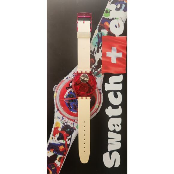 Swatch watch NAVY BERRY SCR100 1991 Chrono New Old stock - Picture 7 of 11